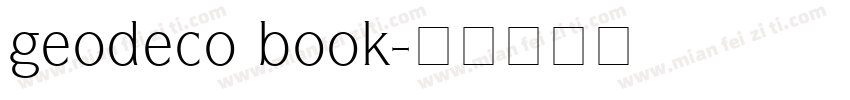 geodeco book字体转换